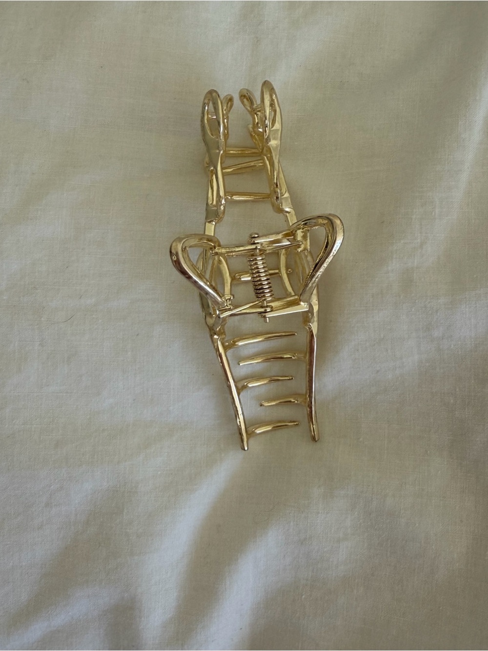 gold rose flower metal claw clip - Picture 2 of 3